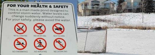 Town of Okotoks: No Ice Skating Permitted on Storm Retention Ponds