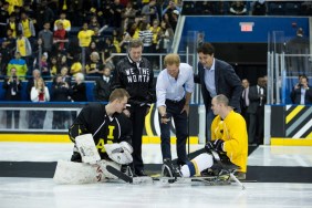 Prime Minister Justin Trudeau and His Royal Highness, Prince Harry of Wales, attend a sledge hockey game in Toronto
