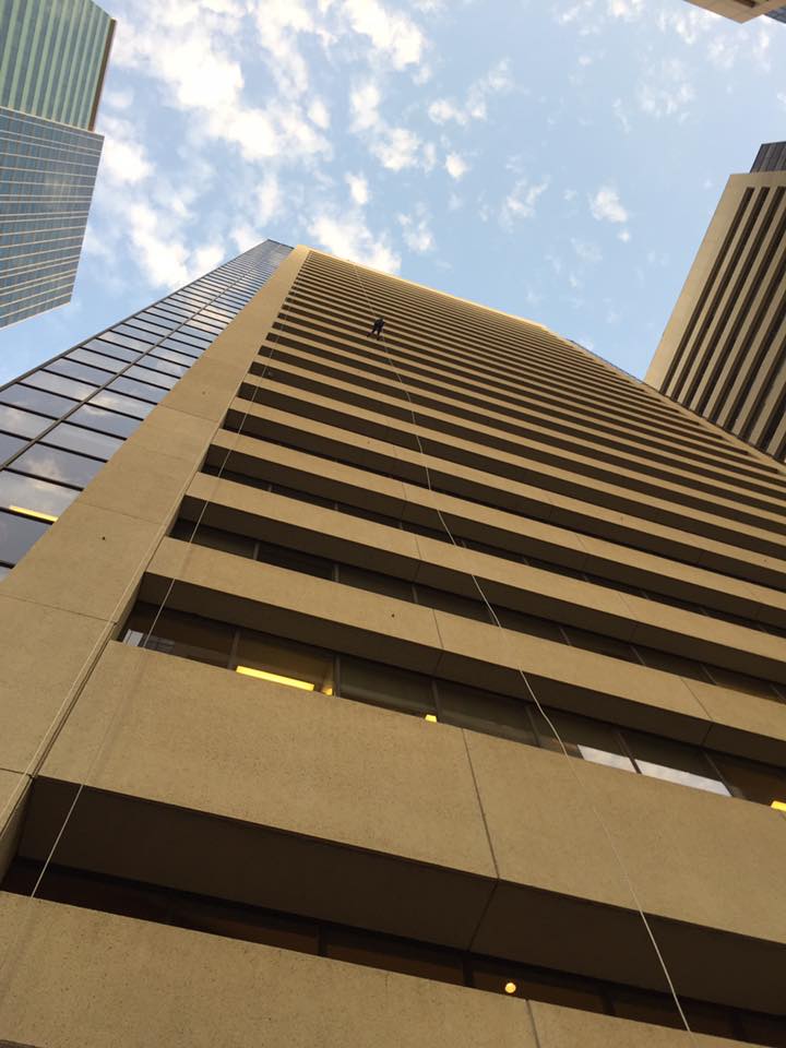 One Day.One Office Tower. One Way Down Superheroes Descend in Downtown Calgary