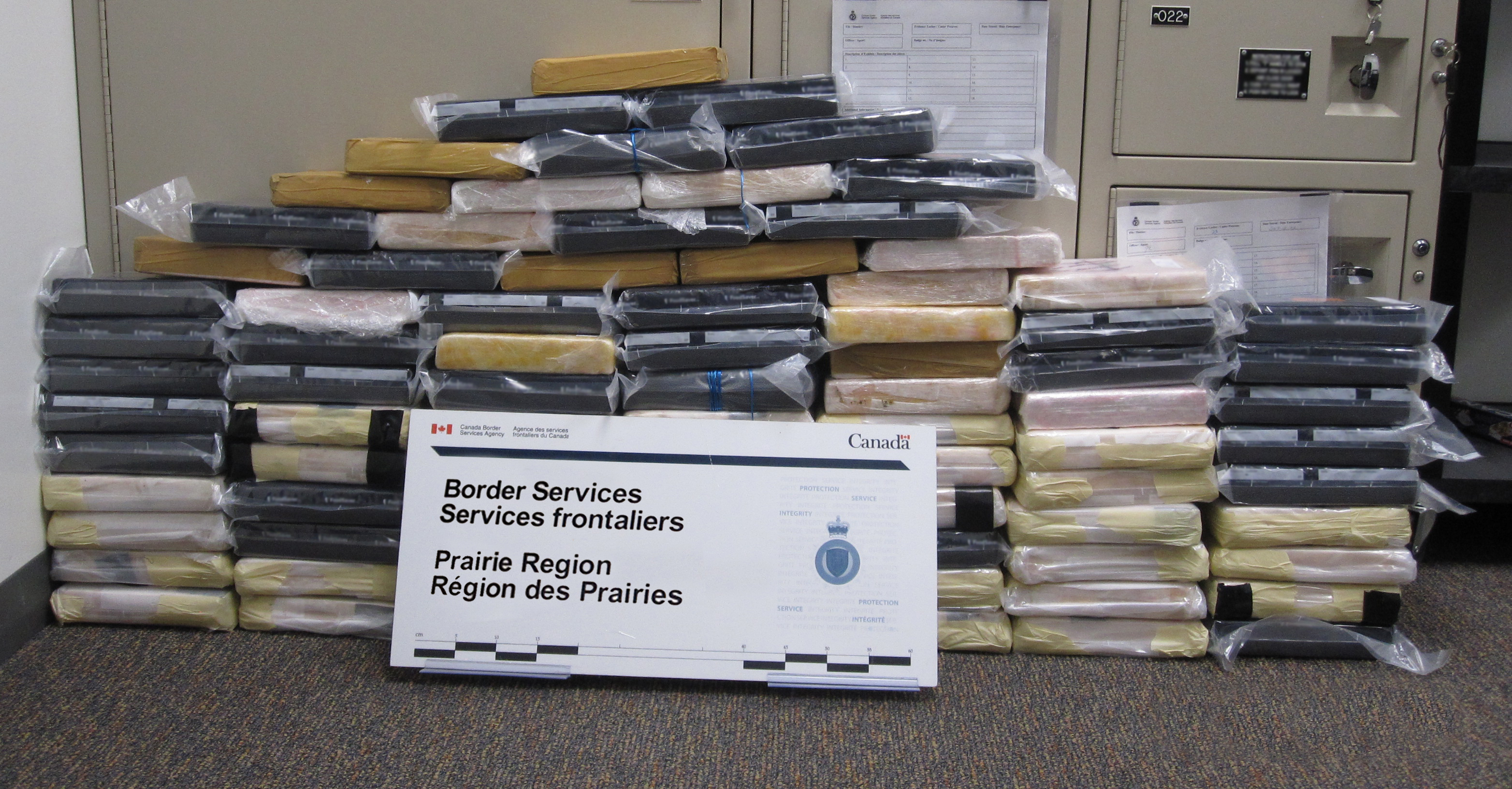 Nearly 100 kg Suspected Cocaine Seized at Coutts Border Crossing