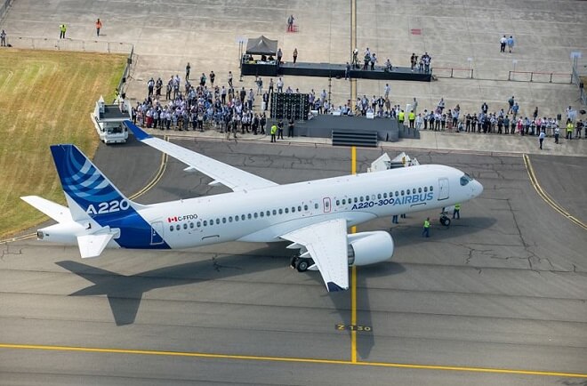 Airbus Introduces Bombardier C Series Jet Named A220
