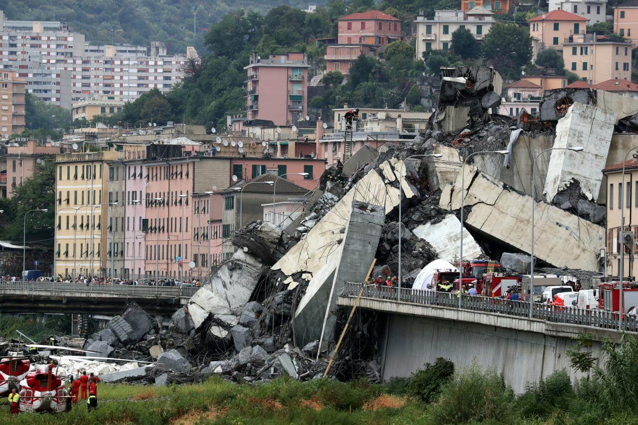 Italy Motorway Bridge Collapses in Heavy Rains, Killing at Least 35
