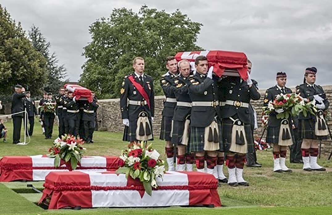 Four Canadian First World War Soldiers Laid to Rest in France