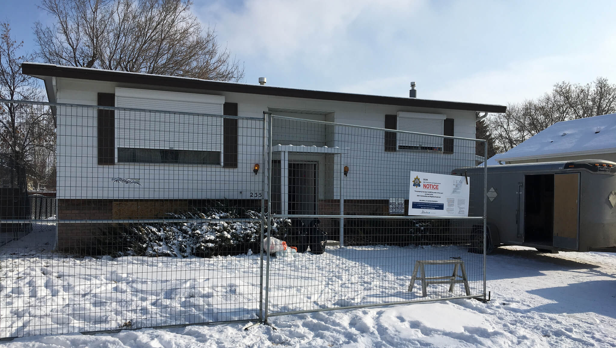 Lethbridge Drug House Boarded Up