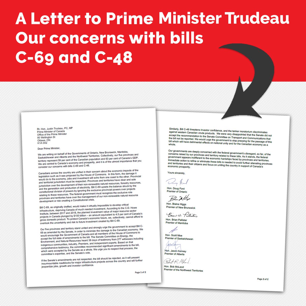 Premiers Issue Joint Letter to Prime Minister
