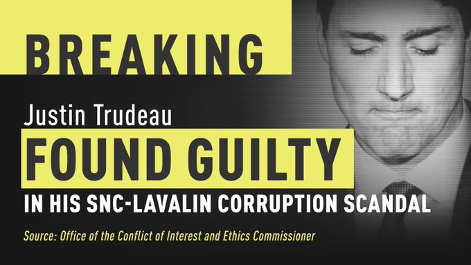 Statement from Conservative Leader Andrew Scheer on the SNC-Lavalin Scandal