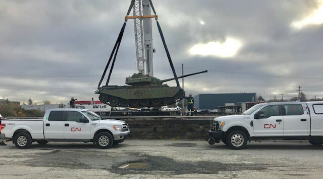 CN SPONSORING TRANSPORTATION OF A HISTORIC PIECE OF CANADIAN MILITARY HISTORY