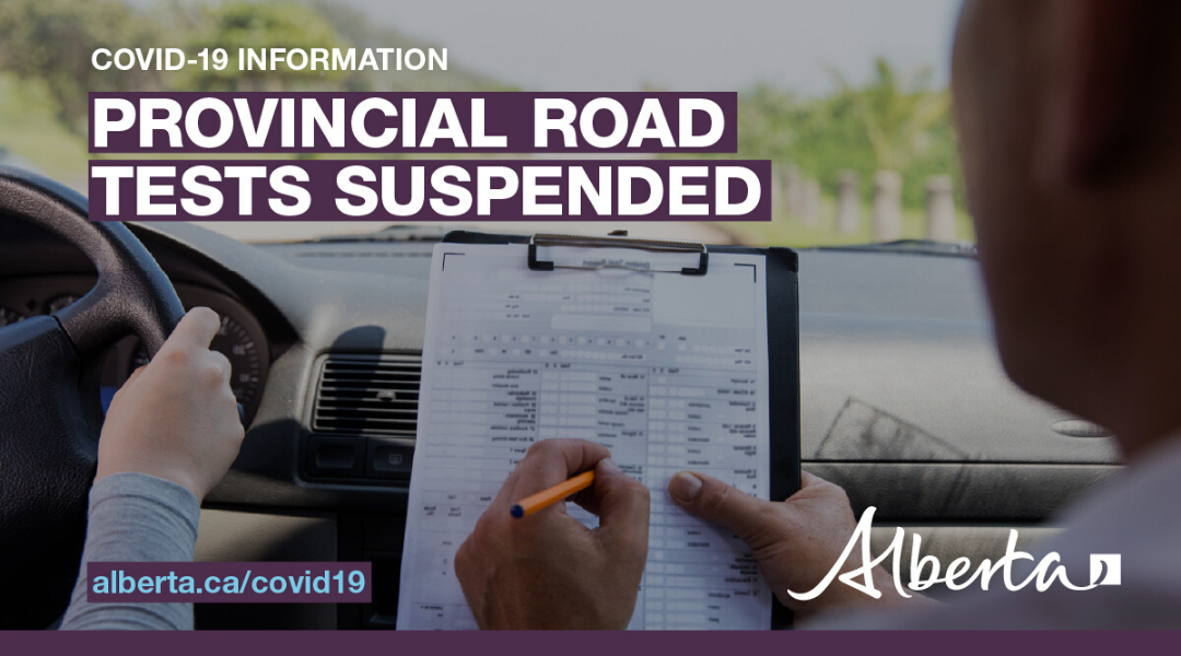 Driver’s Road Testing Suspended
